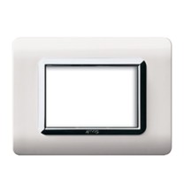 Placca 3 moduli in tecnopolimero bianco Sistema 44 AVE 44PY03BLC
