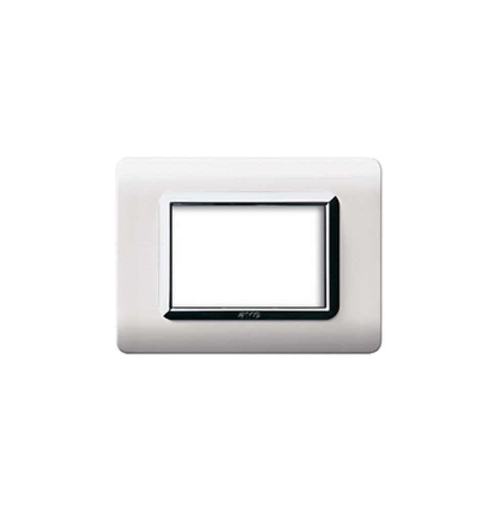 Placca 3 moduli in tecnopolimero bianco Sistema 44 AVE 44PY03BLC