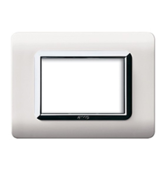 Placca 3 moduli in tecnopolimero bianco Sistema 44 AVE 44PY03BLC