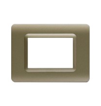 Placca in Tecnopolimero 3 moduli Champagne opaco AVE 44PY03CHO