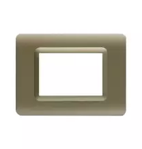 Placca in Tecnopolimero 3 moduli Champagne opaco AVE 44PY03CHO