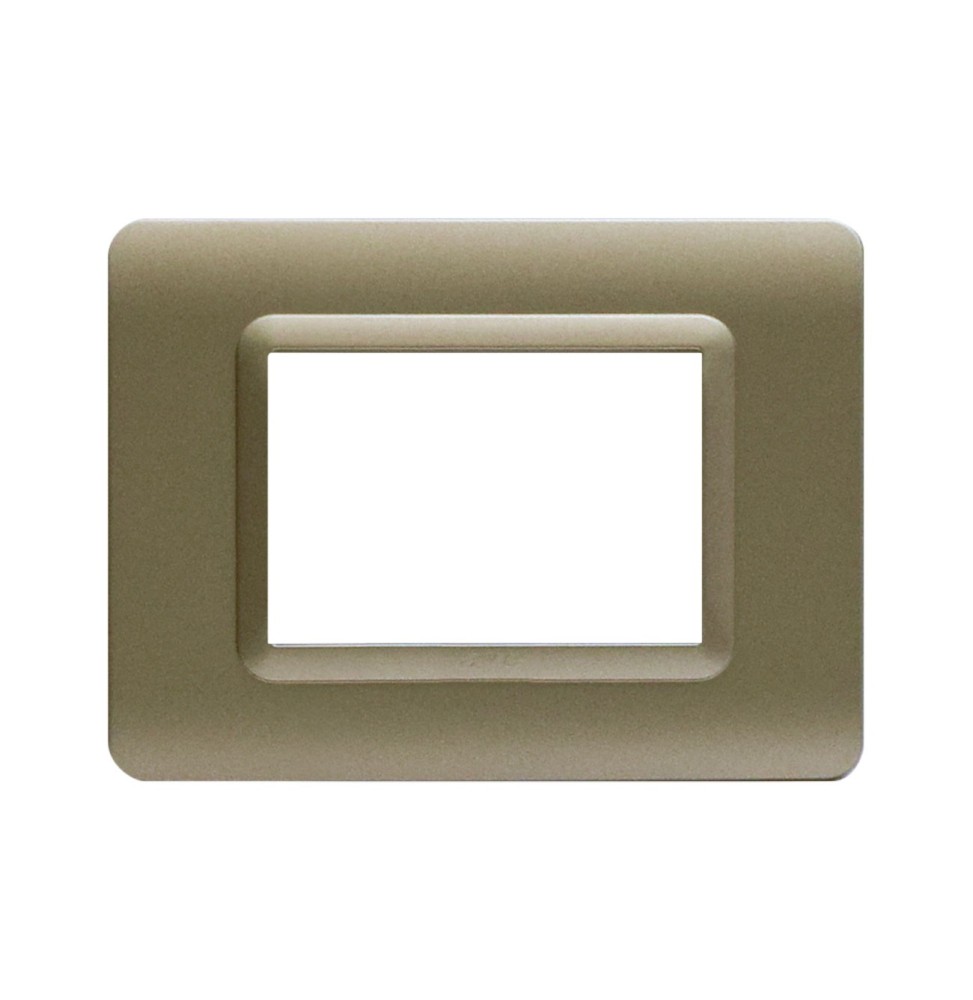 Placca in Tecnopolimero 3 moduli Champagne opaco AVE 44PY03CHO