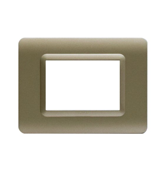 Placca in Tecnopolimero 3 moduli Champagne opaco AVE 44PY03CHO