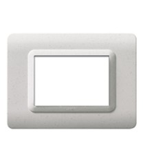Placca 3 moduli Marmo Tecnopolimero Sistema 44 AVE 44PY03M
