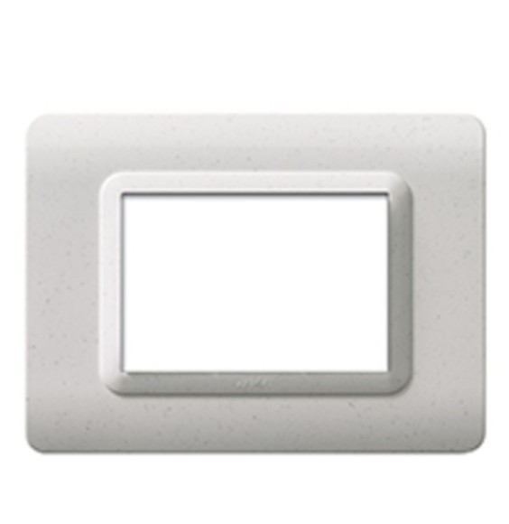 Placca 3 moduli Marmo Tecnopolimero Sistema 44 AVE 44PY03M
