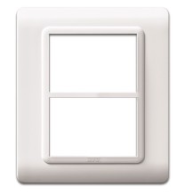 Placca 3+3 moduli Bianco RAL9010 Tecnopolimero Sistema 44 Ave 44PY033B