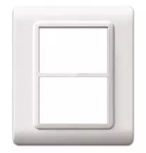 Placca 3+3 moduli Bianco RAL9010 Tecnopolimero Sistema 44 Ave 44PY033B