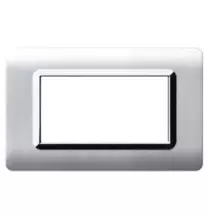 Placca 4 moduli in tecnopolimero Alluminio naturale AVE Sistema 44