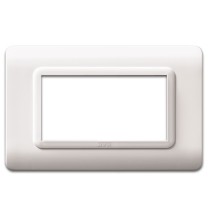 Placca 4 moduli Bianco RAL 9010 Tecnopolimero Sistema 44 AVE 44PY04B