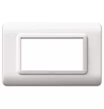 Placca 4 moduli Bianco RAL 9010 Tecnopolimero Sistema 44 AVE 44PY04B