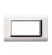 Placca 4 moduli bianco in tecnopolimero AVE Sistema 44 44PY04BLC