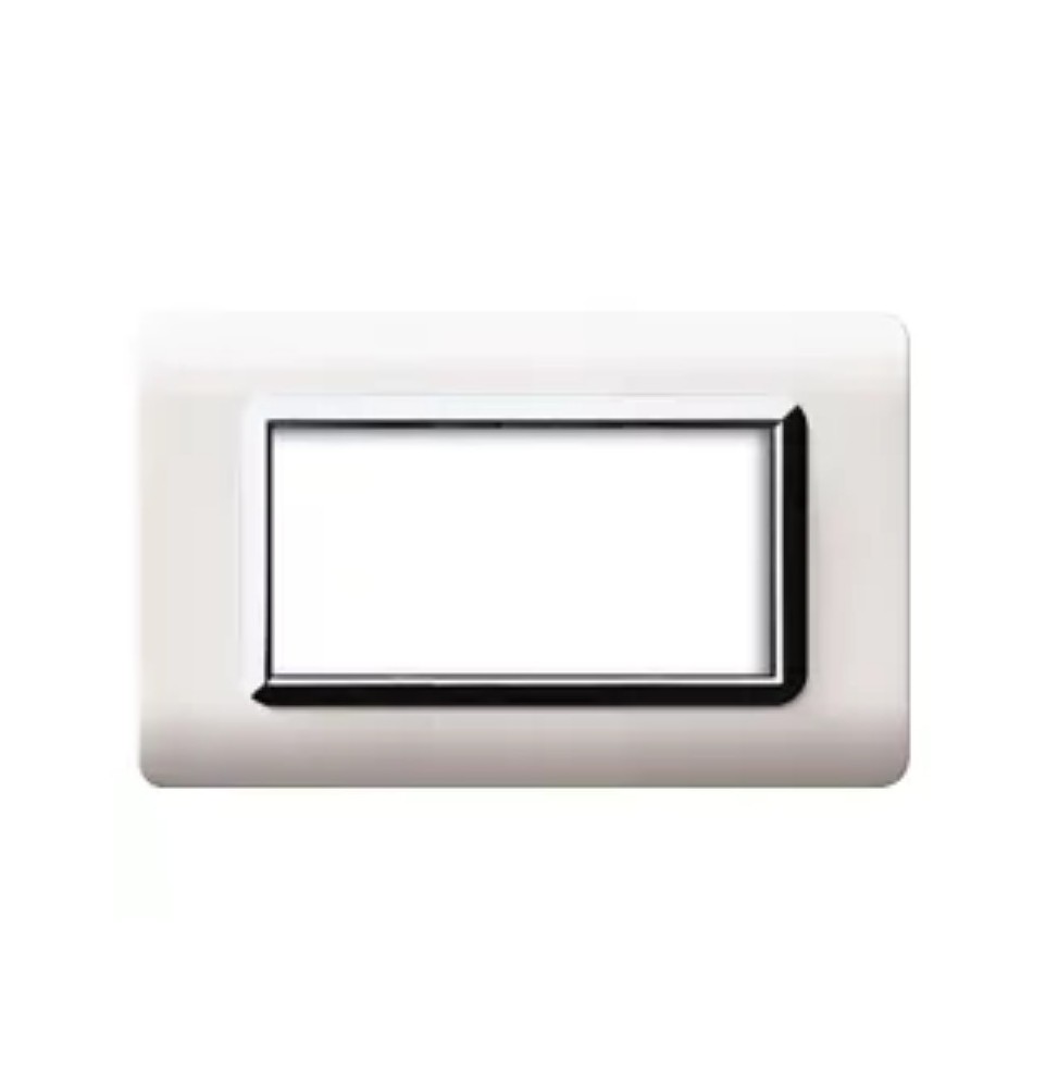 Placca 4 moduli bianco in tecnopolimero AVE Sistema 44 44PY04BLC
