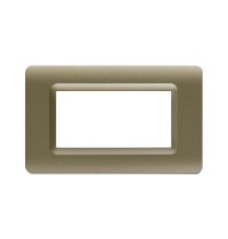 Placca 4 moduli Champagne opaco Tecnopolimero Sistema 44 AVE 44PY04CHO
