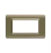 Placca 4 moduli Champagne opaco Tecnopolimero Sistema 44 AVE 44PY04CHO