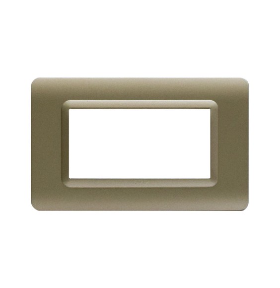 Placca 4 moduli Champagne opaco Tecnopolimero Sistema 44 AVE 44PY04CHO