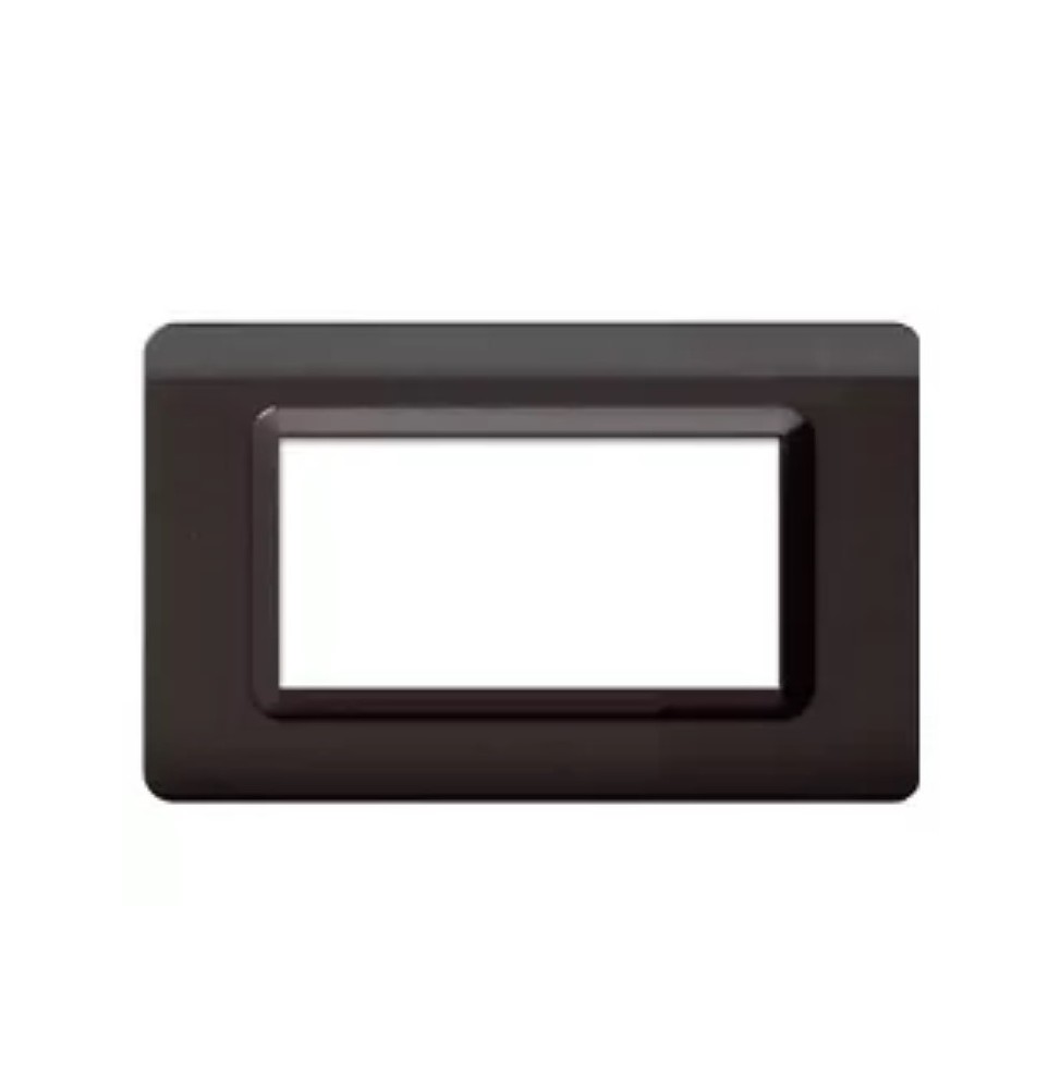 Placca AVE 44PY04GSL in Tecnopolimero Sistema 44, 4 moduli Grigio scuro lucido