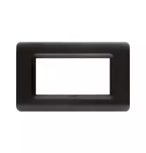 Placca 4 moduli in tecnopolimero grigio scuro metalizzato AVE Sistema 44