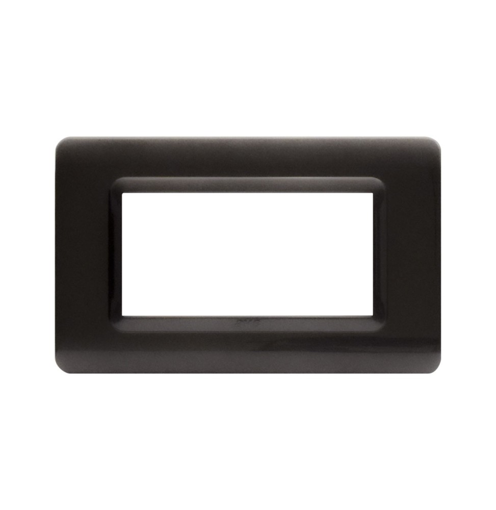 Placca 4 moduli in tecnopolimero grigio scuro metalizzato AVE Sistema 44