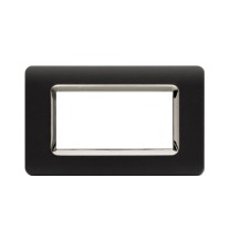 Placca 4 moduli grigio tekla AVE 44PY04GTKC  Tecnopolimero Sistema 44