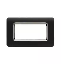 Placca 4 moduli grigio tekla AVE 44PY04GTKC  Tecnopolimero Sistema 44