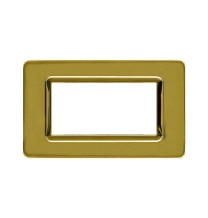 Placca 4 moduli in tecnopolimero Ottone lucido AVE Sistema 44 44PY04OT