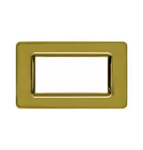 Placca 4 moduli in tecnopolimero Ottone lucido AVE Sistema 44 44PY04OT