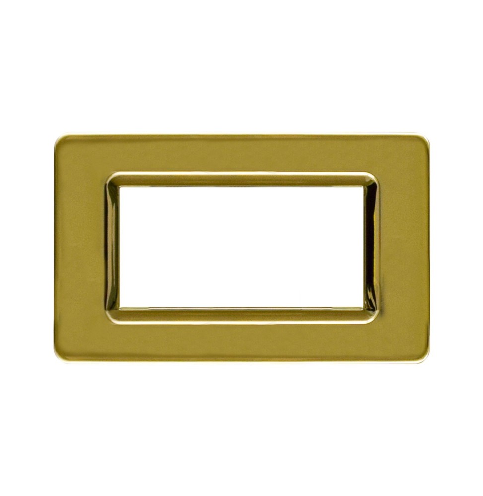 Placca 4 moduli in tecnopolimero Ottone lucido AVE Sistema 44 44PY04OT