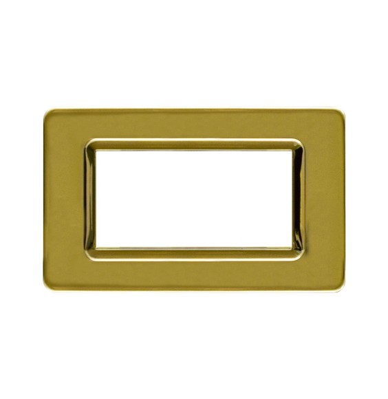 Placca 4 moduli in tecnopolimero Ottone lucido AVE Sistema 44 44PY04OT