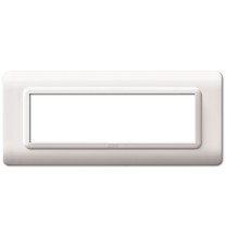Placca 7 moduli Bianco RAL 9010 Tecnopolimero Sistema 44 AVE 44PY07B