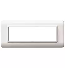 Placca 7 moduli Bianco RAL 9010 Tecnopolimero Sistema 44 AVE 44PY07B