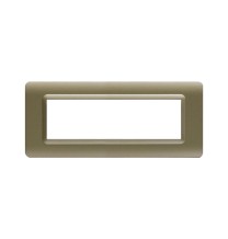 Placca 7 moduli Champagne opaco Tecnopolimero Sistema 44 AVE 44PY07CHO
