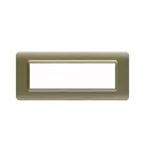 Placca 7 moduli Champagne opaco Tecnopolimero Sistema 44 AVE 44PY07CHO
