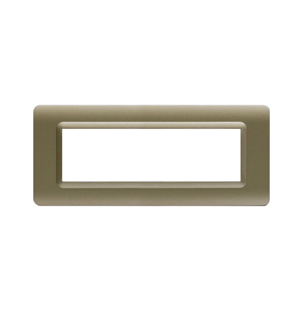 Placca 7 moduli Champagne opaco Tecnopolimero Sistema 44 AVE 44PY07CHO