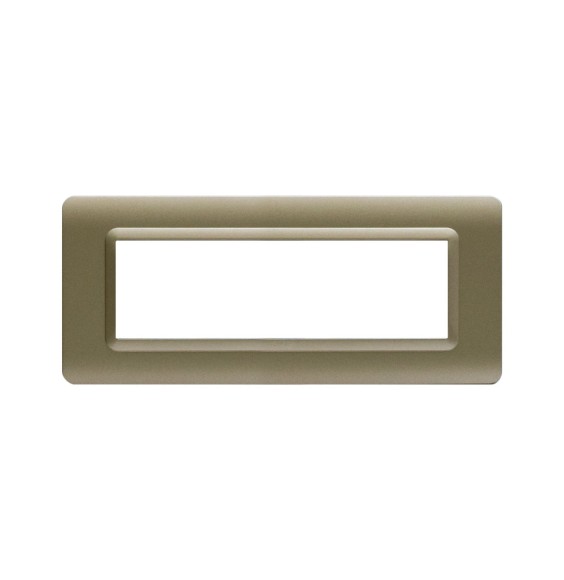 Placca 7 moduli Champagne opaco Tecnopolimero Sistema 44 AVE 44PY07CHO