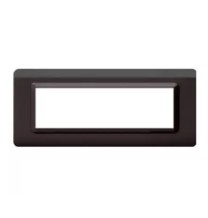 Placca 7 moduli in tecnopolimero grigio scuro lucido AVE Sistema 44 44PY07GSL