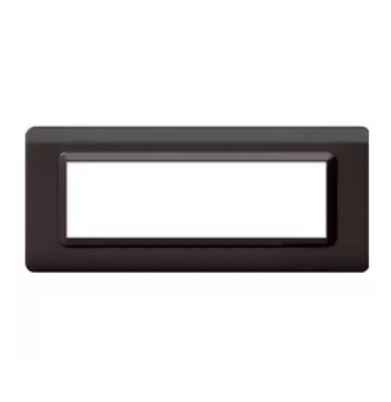 Placca 7 moduli in tecnopolimero grigio scuro lucido AVE Sistema 44 44PY07GSL