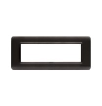 Placca 7 moduli in tecnopolimero grigio scuro metalizzato AVE Sistema 44 44PY07GSM