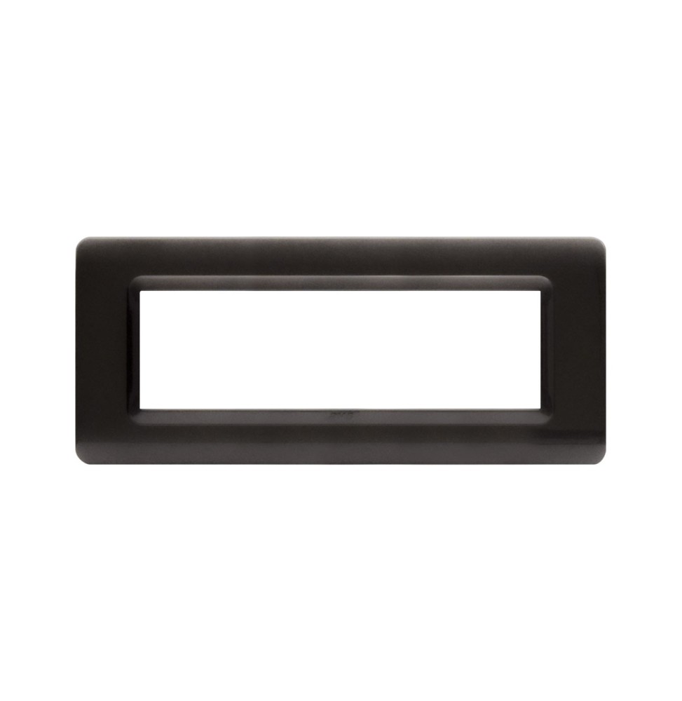 Placca 7 moduli in tecnopolimero grigio scuro metalizzato AVE Sistema 44 44PY07GSM