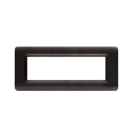 Placca 7 moduli in tecnopolimero grigio scuro metalizzato AVE Sistema 44 44PY07GSM