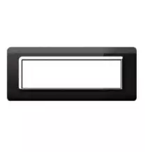 Placca 7 moduli nera in tecnopolimero Sistema 44 AVE 44PY07NAL