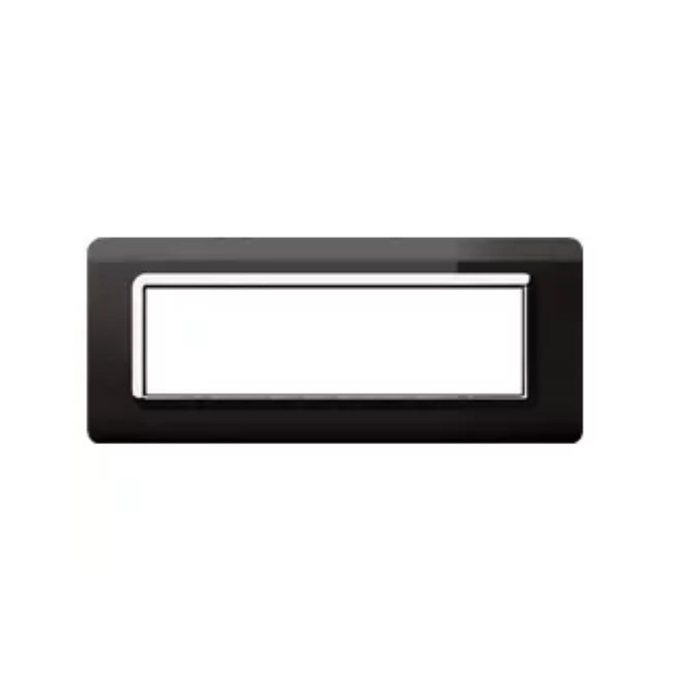 Placca 7 moduli nera in tecnopolimero Sistema 44 AVE 44PY07NAL