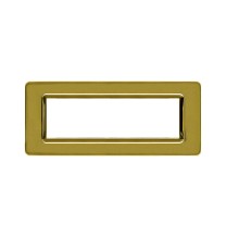 Placca 7 moduli in tecnopolimero Ottone lucido Ave 44PY07OT