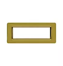 Placca 7 moduli in tecnopolimero Ottone lucido Ave 44PY07OT