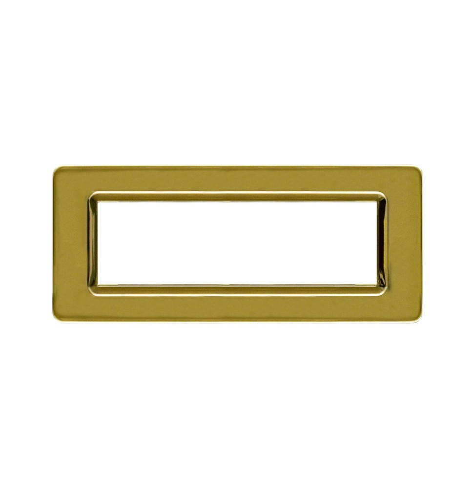 Placca 7 moduli in tecnopolimero Ottone lucido Ave 44PY07OT