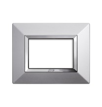 Placca Ave Zama44 in Alluminio Naturale 3 Posti 44P93ALS