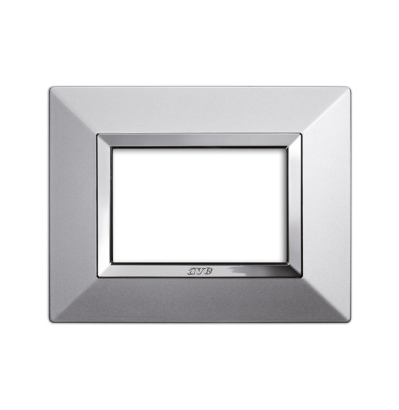 Placca Ave Zama44 in Alluminio Naturale 3 Posti 44P93ALS