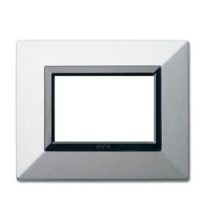 Placca Ave Zama 44 Argento Opaco 3 Moduli 44P93AO