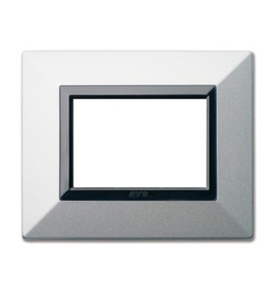 Placca Ave Zama 44 Argento Opaco 3 Moduli 44P93AO