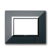 Placca AVE Zama44 Grigio Scuro Metallizzato 3 Moduli 44P93GSM