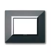 Placca AVE Zama44 Grigio Scuro Metallizzato 3 Moduli 44P93GSM